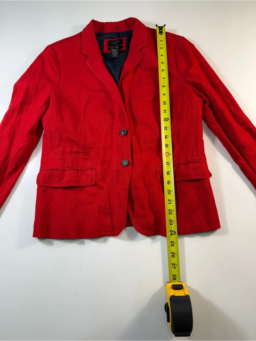 J. Crew Red Schoolboy Tailored Single-Breasted Blazer